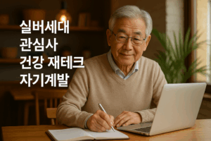 실버세대의 건강관리, 재테크, 자기계발 활동 관련 이미지