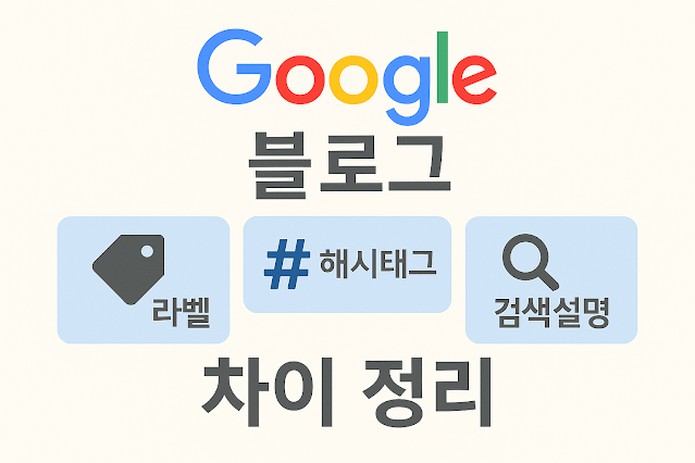 구글 블로그 라벨 해시태그 차이 총정리