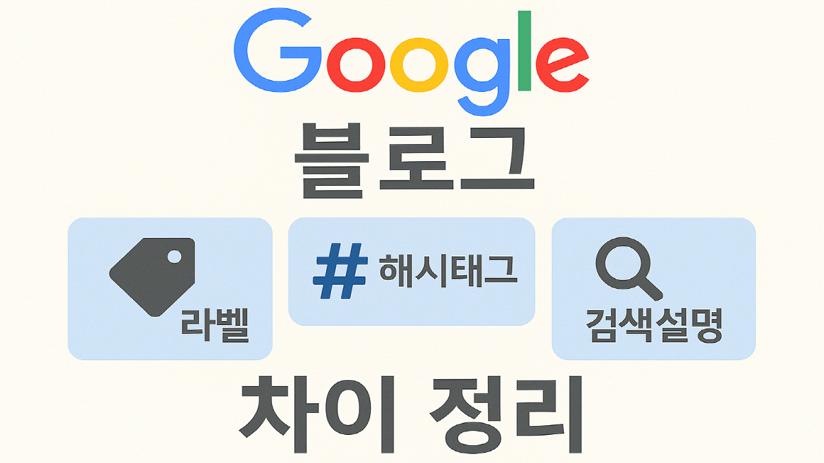 구글 블로그 라벨 해시태그 차이 총정리