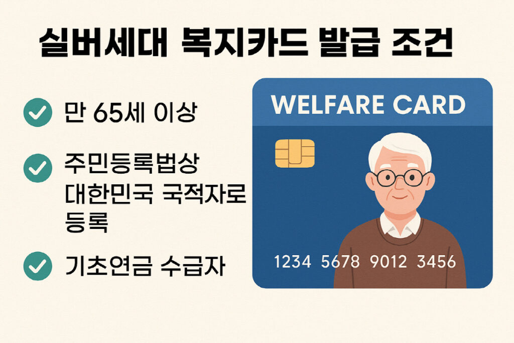 실버세대 복지카드 발급조건