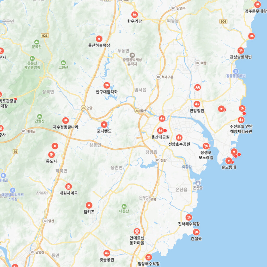 울산광역시 지도