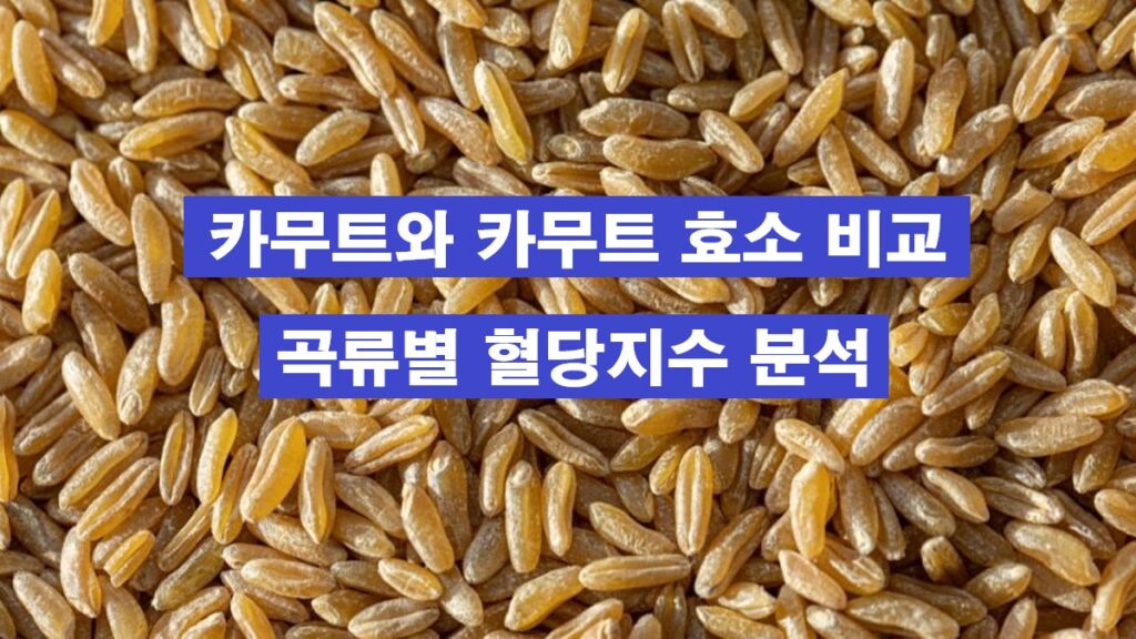 카무트와 카무트 효소 비교 및 곡류별 혈당지수 분석